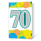 70th Birthday Printable Milestone Birthday Cards