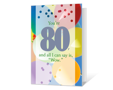 80th Birthday Milestone Birthday Cards