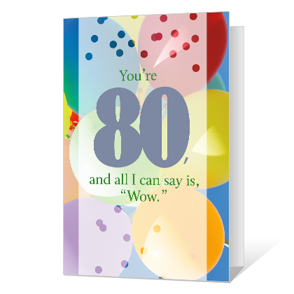 80th Birthday Milestone Birthday Cards