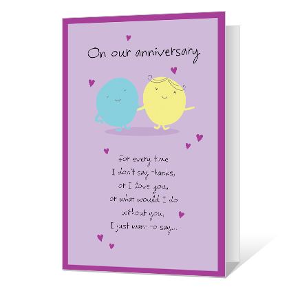 Thanks, My Love Anniversary Cards