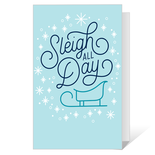 Sleigh All Day Christmas Cards