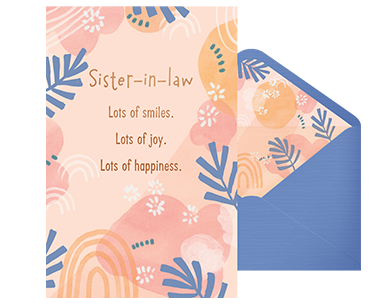 Sister-in-Law Smiles Birthday