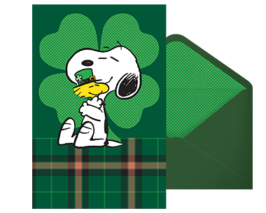 Peanuts Snoopy and Woodstock St. Patrick's Day