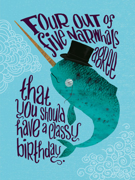 card greeting card birthday Card group Birthday   Greeting Card narwhal focus