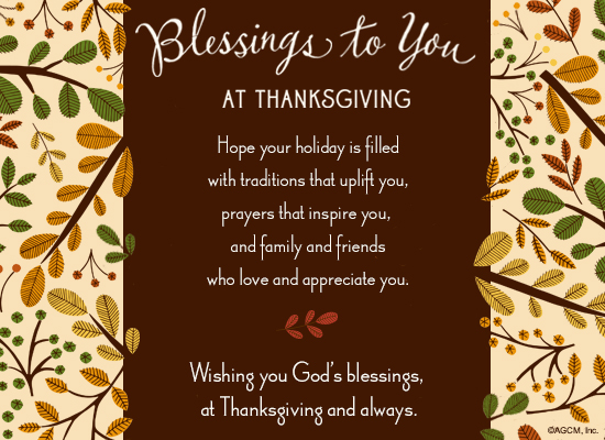 thanksgiving blessing a family