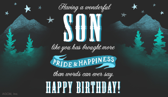 Happy Birthday Ecard For Son Happy Birthday, Son! (Postcard) | American Greetings