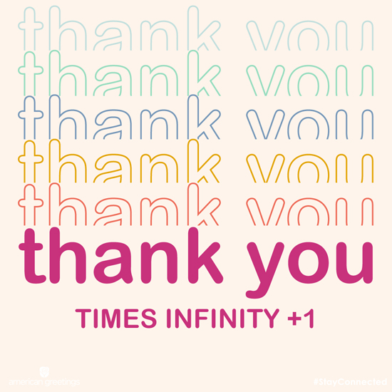 Thank You Infinity (Postcard) | American Greetings