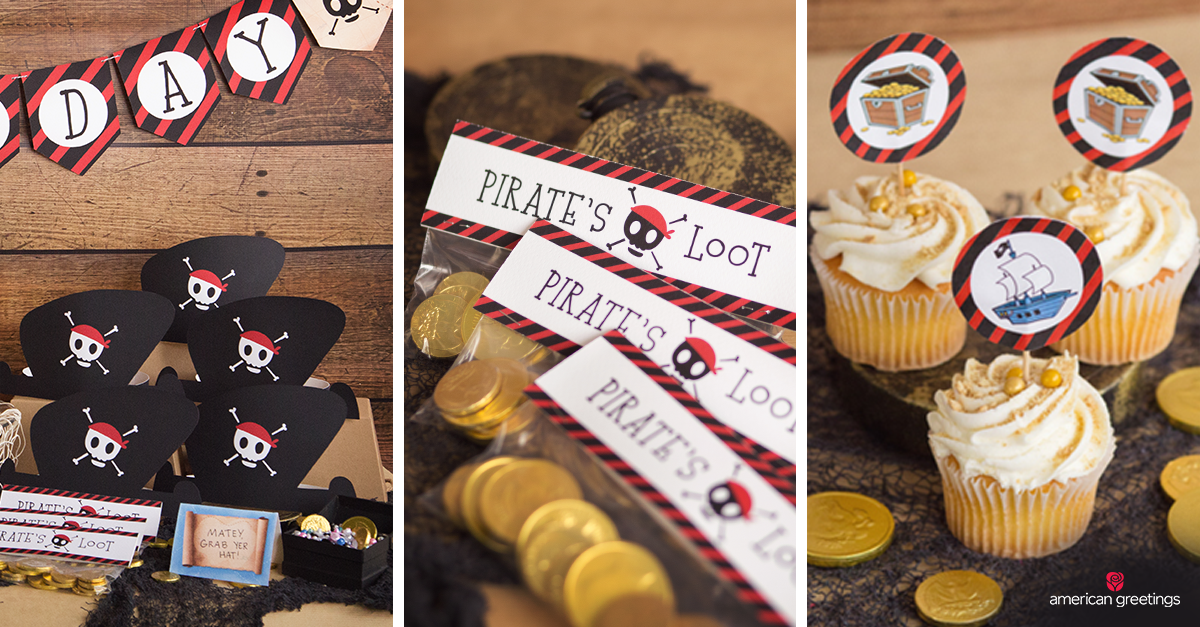 free printable pirate party decorations