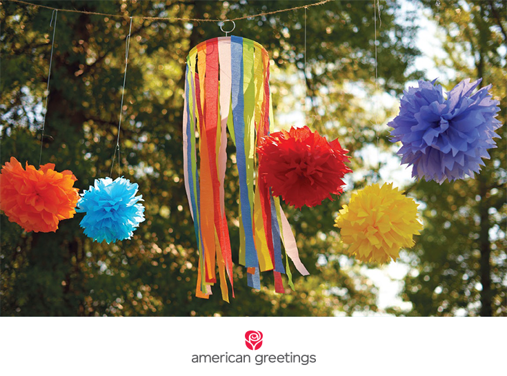 DIY tissue paper poms