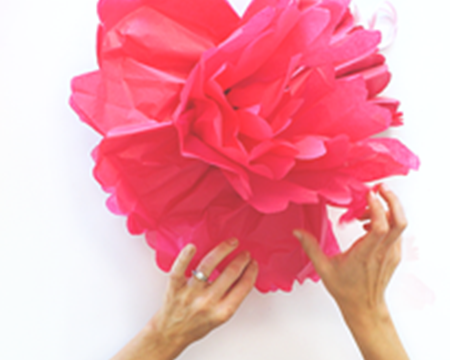 Tissue Paper 14-inch Pom Pom - Red