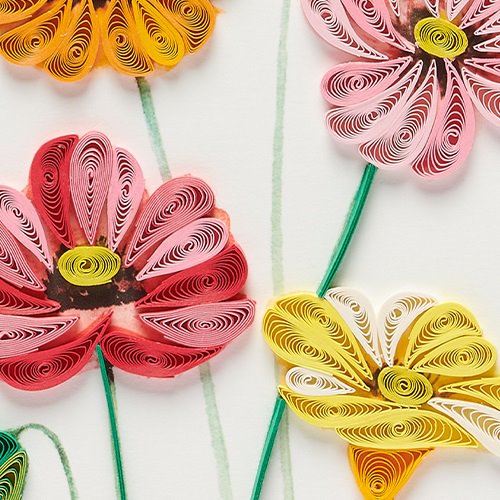 quilling floral wallpaper